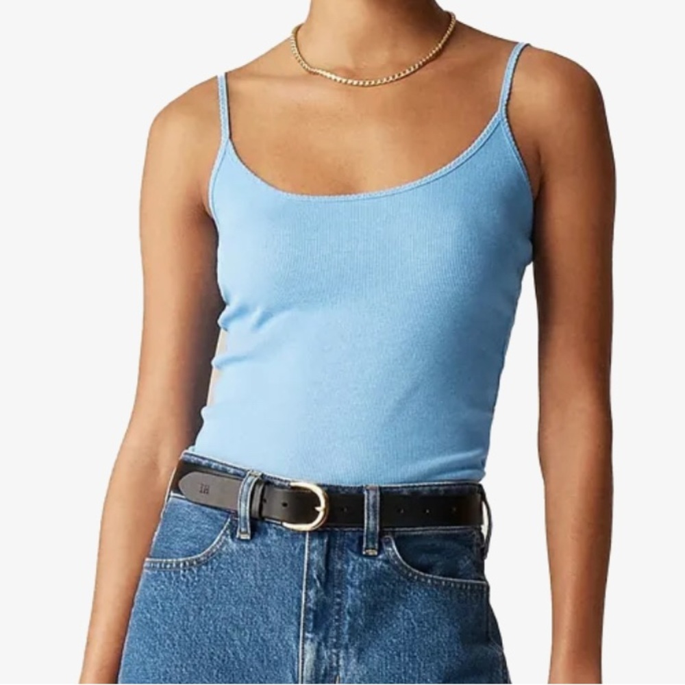 NWT JCrew J. Crew fine rib tank top / cami / camisole size L